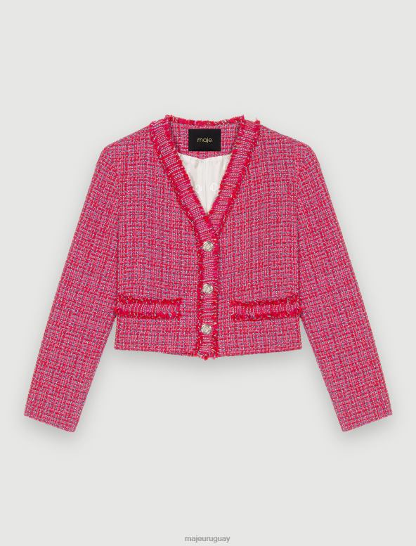 Maje Chaqueta de lana ropa fucsia mujer 2J08B327