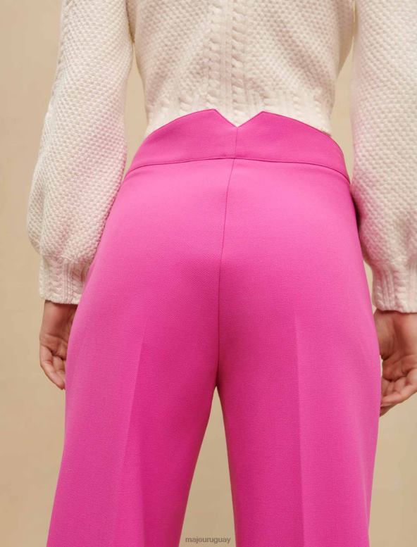 Maje pantalones de traje anchos ropa fucsia mujer 2J08B316