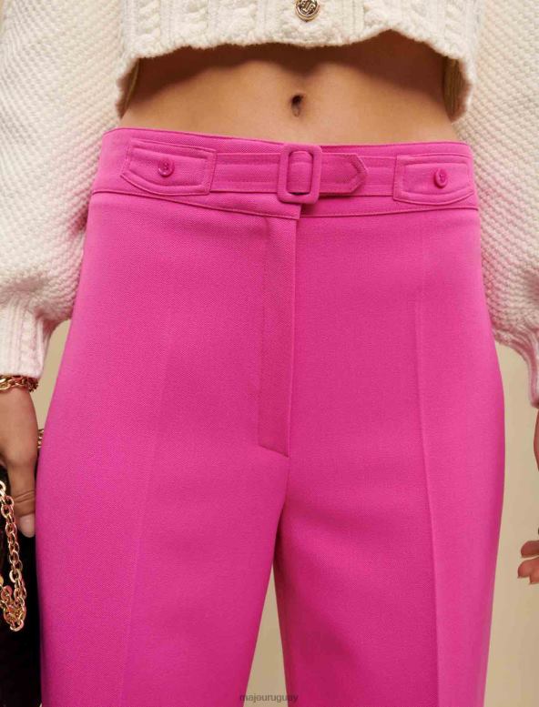 Maje pantalones de traje anchos ropa fucsia mujer 2J08B316