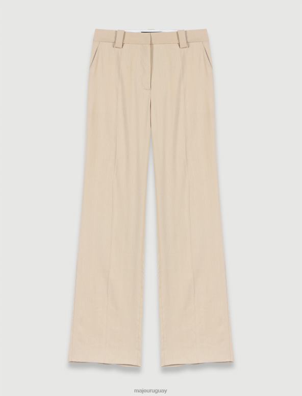 Maje pantalones rectos ropa beige mujer 2J08B61