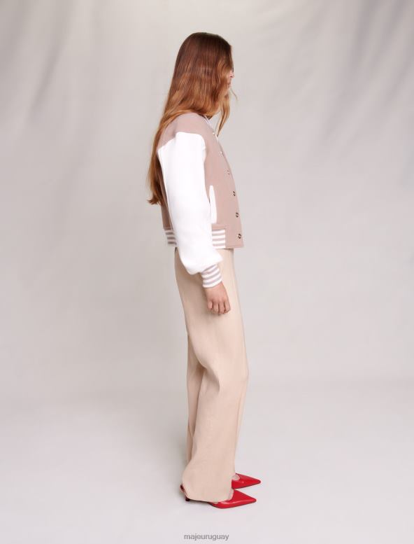 Maje pantalones rectos ropa beige mujer 2J08B61