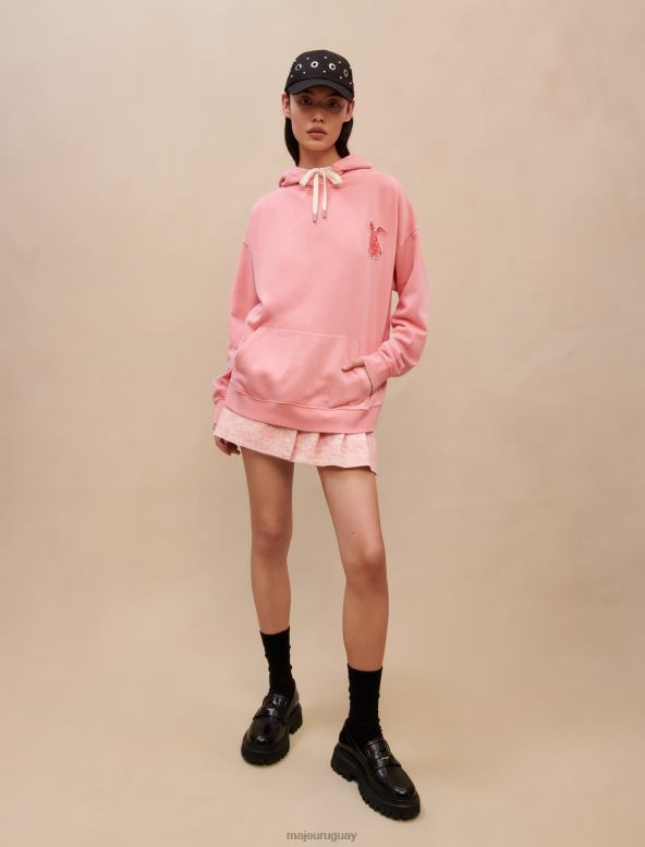 Maje sudadera de gran tamaño ropa rosa mujer 2J08B416