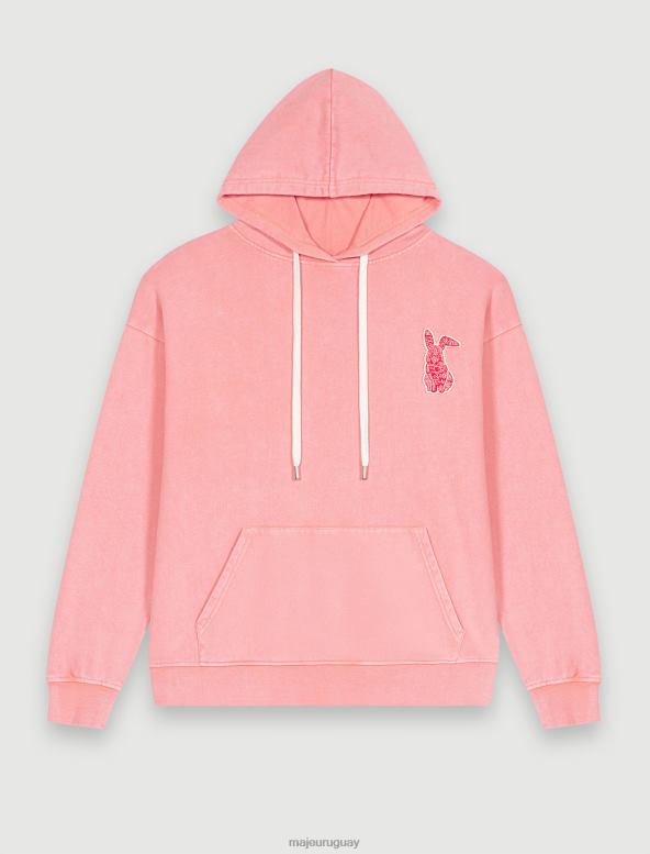 Maje sudadera de gran tamaño ropa rosa mujer 2J08B416