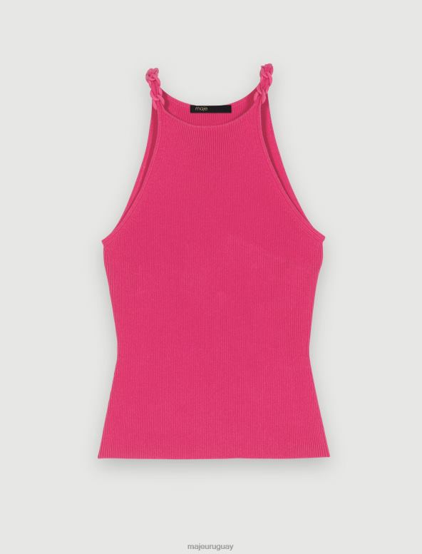 Maje top con tiras de eslabones ropa fucsia mujer 2J08B322