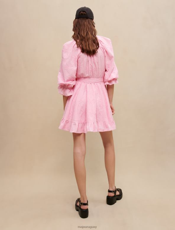 Maje minivestido con volantes ropa Rosa palido mujer 2J08B174